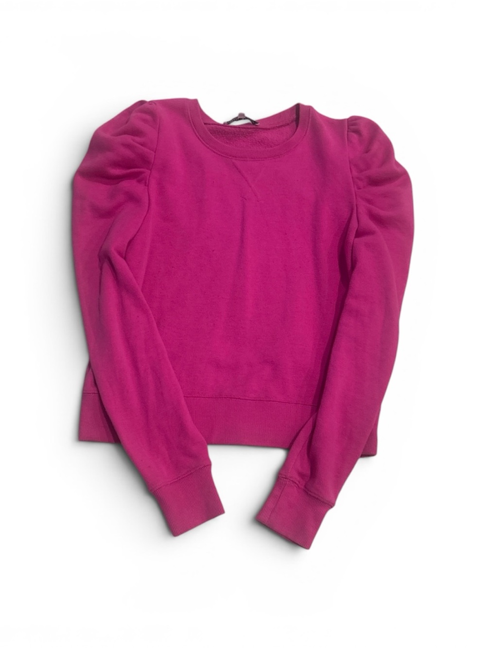 Rebecca Minkoff Women's Puff-Sleeve Crewneck Sweater - Fuchsia